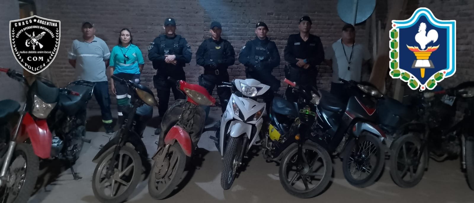 Tres Isletas: secuestran nueve motocicletas en un operativo de control motovehicular