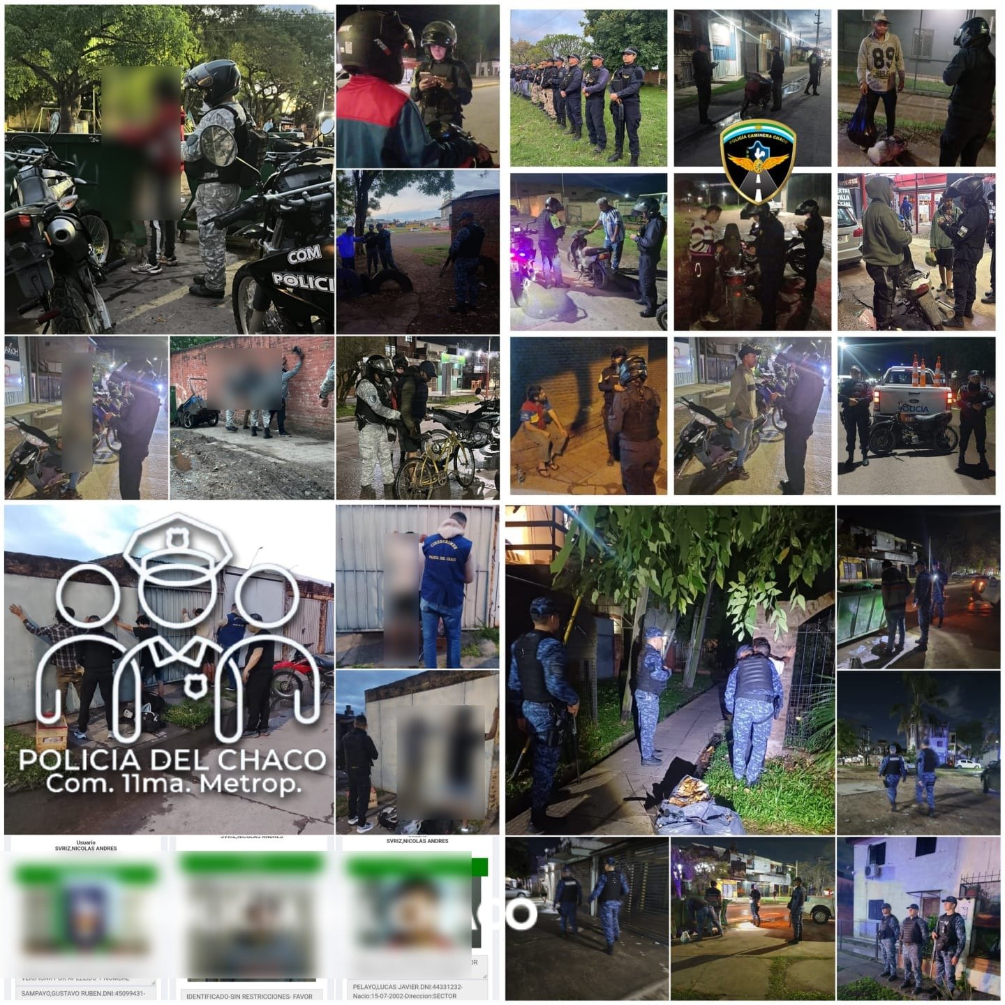 Operativo preventivo en Resistencia: identificaron a casi 100 personas y secuestraron drogas y otros elementos